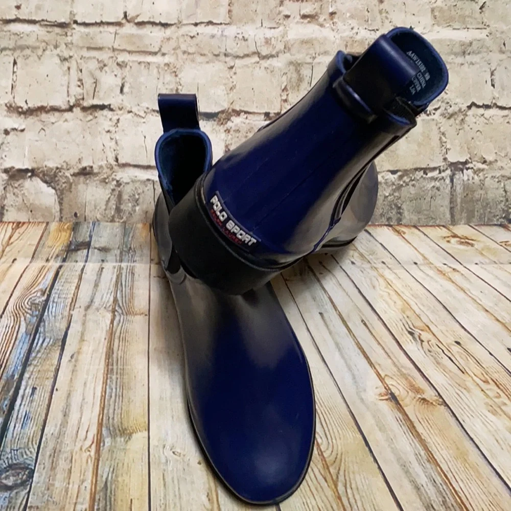 Polo Ralph Lauren Polo Sport Blue Rain Boots Size 9